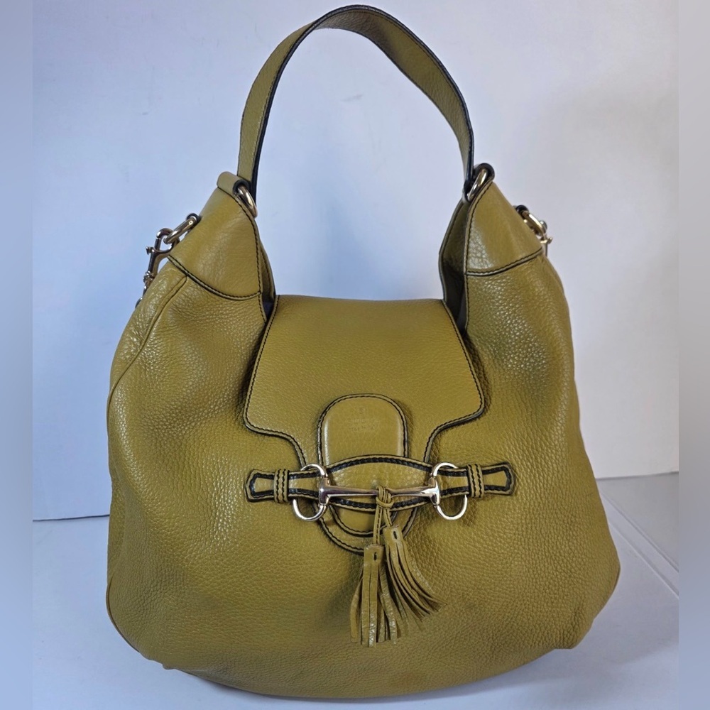 Gucci Emily Leather Bag in Green